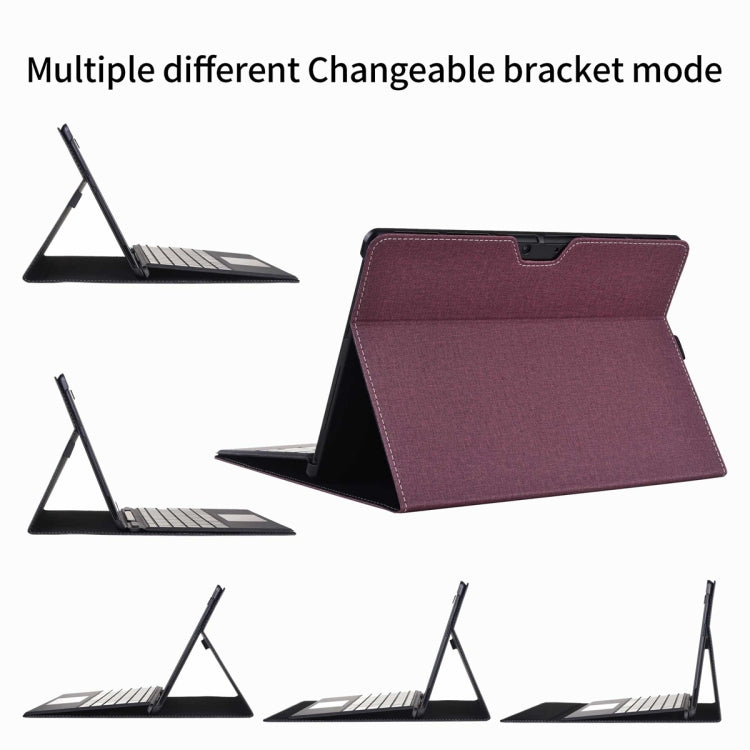 For Microsoft Surface Pro 10 Cloth Texture PC Tablet Protective Case(Wine Red)