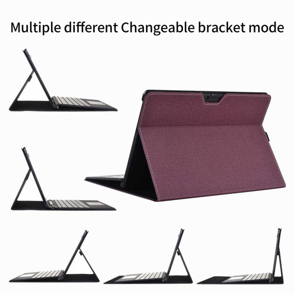 For Microsoft Surface Pro 10 Cloth Texture PC Tablet Protective Case(Wine Red)
