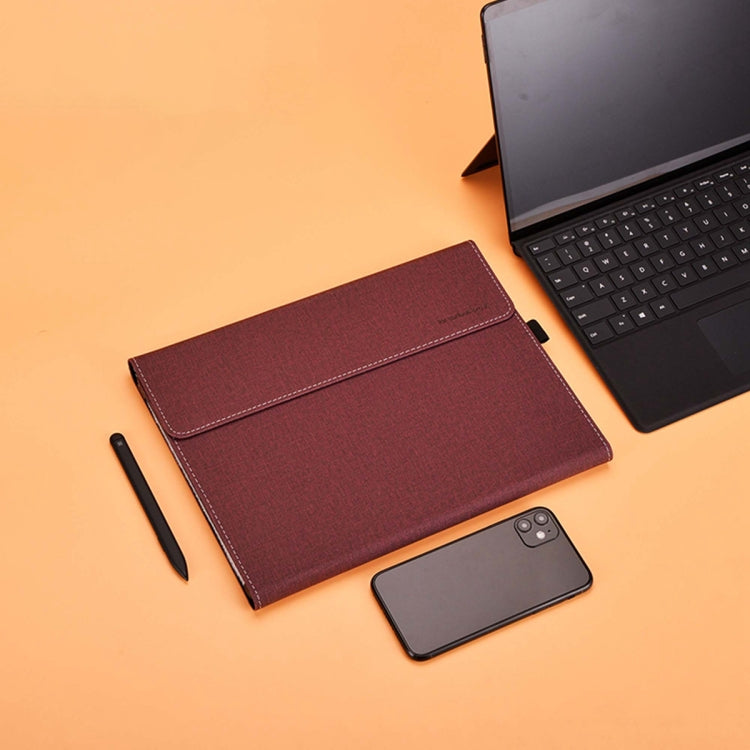 For Microsoft Surface Pro 10 Cloth Texture PC Tablet Protective Case(Wine Red)