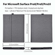 For Microsoft Surface Pro 10 Cloth Texture PC Tablet Protective Case(Light Grey)