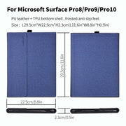 For Microsoft Surface Pro 10 Cloth Texture PC Tablet Protective Case(Dark Blue)