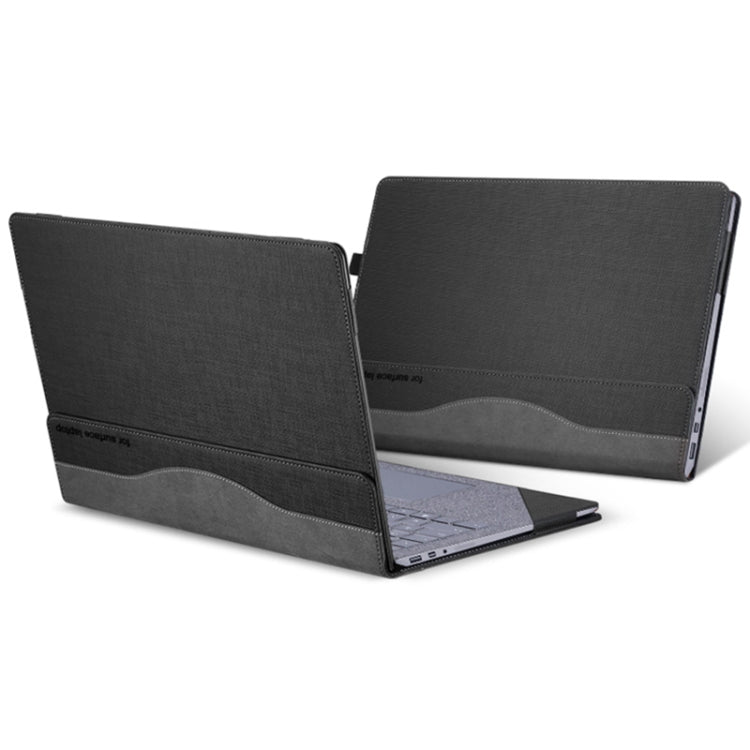 For Microsoft Surface Laptop 6 15 inch Laptop PU Leather Protective Case(Space Ash)