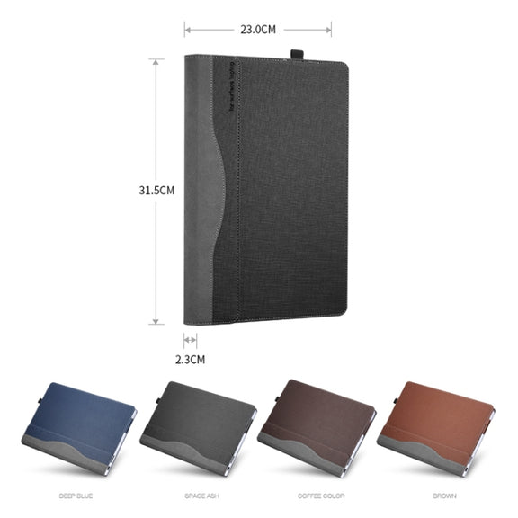 For Microsoft Surface Laptop 6 15 inch Laptop PU Leather Protective Case(Space Ash)