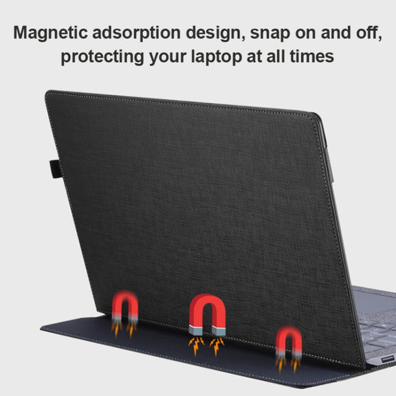 For Microsoft Surface Laptop 6 15 inch Laptop PU Leather Protective Case(Space Ash)
