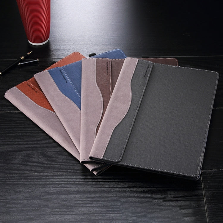 For Microsoft Surface Laptop 6 15 inch Laptop PU Leather Protective Case(Space Ash)