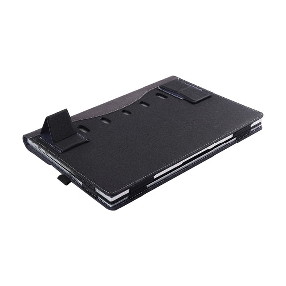 For Microsoft Surface Laptop 6 13.5 inch Cloth Texture Laptop Leather Case With Stand Function(Black)