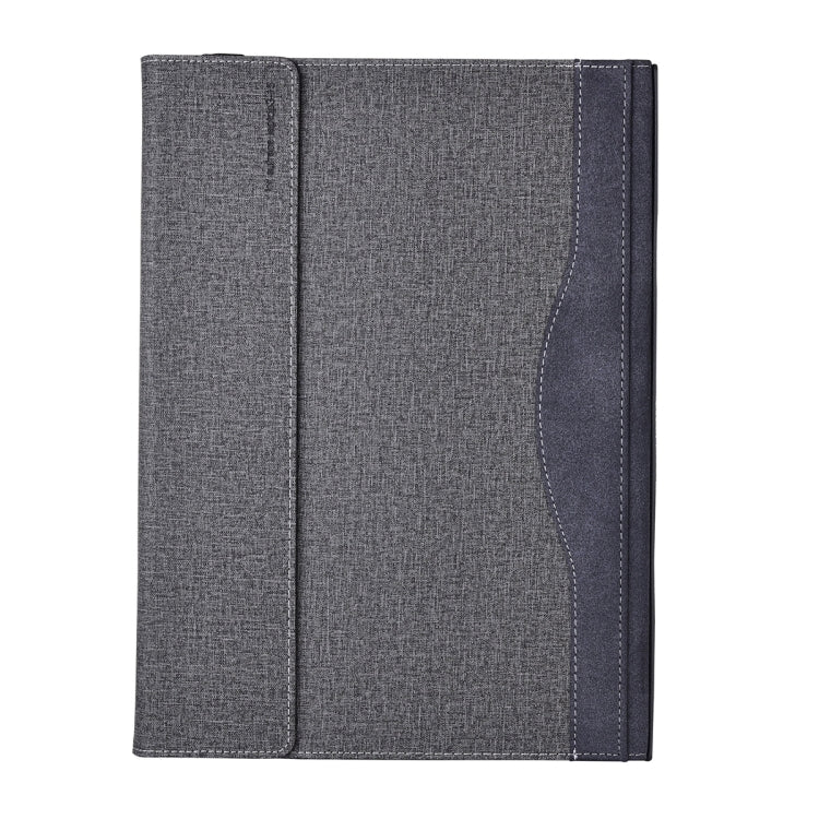 For Microsoft Surface Laptop 6 15 inch Cloth Texture Laptop Leather Protective Case(Space Ash)