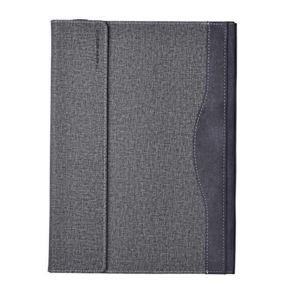 For Microsoft Surface Laptop 6 15 inch Cloth Texture Laptop Leather Protective Case(Space Ash)
