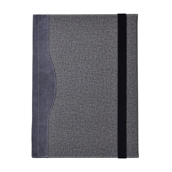 For Microsoft Surface Laptop 6 15 inch Cloth Texture Laptop Leather Protective Case(Space Ash)