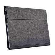 For Microsoft Surface Laptop 6 15 inch Cloth Texture Laptop Leather Protective Case(Space Ash)