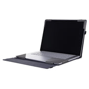 For Microsoft Surface Laptop 6 15 inch Cloth Texture Laptop Leather Protective Case(Space Ash)