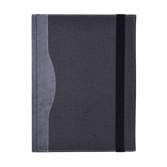 For Microsoft Surface Laptop 6 15 inch Cloth Texture Laptop Leather Protective Case(Black)