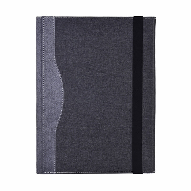 For Microsoft Surface Laptop 6 15 inch Cloth Texture Laptop Leather Protective Case(Black)