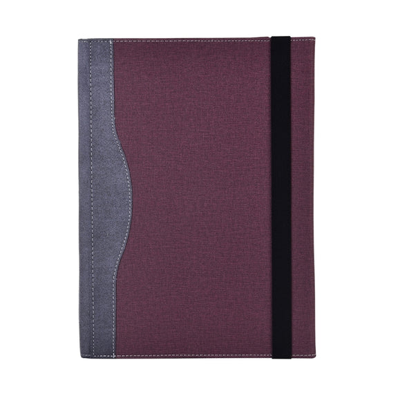 For Microsoft Surface Laptop 6 15 inch Cloth Texture Laptop Leather Protective Case(Wine Red)