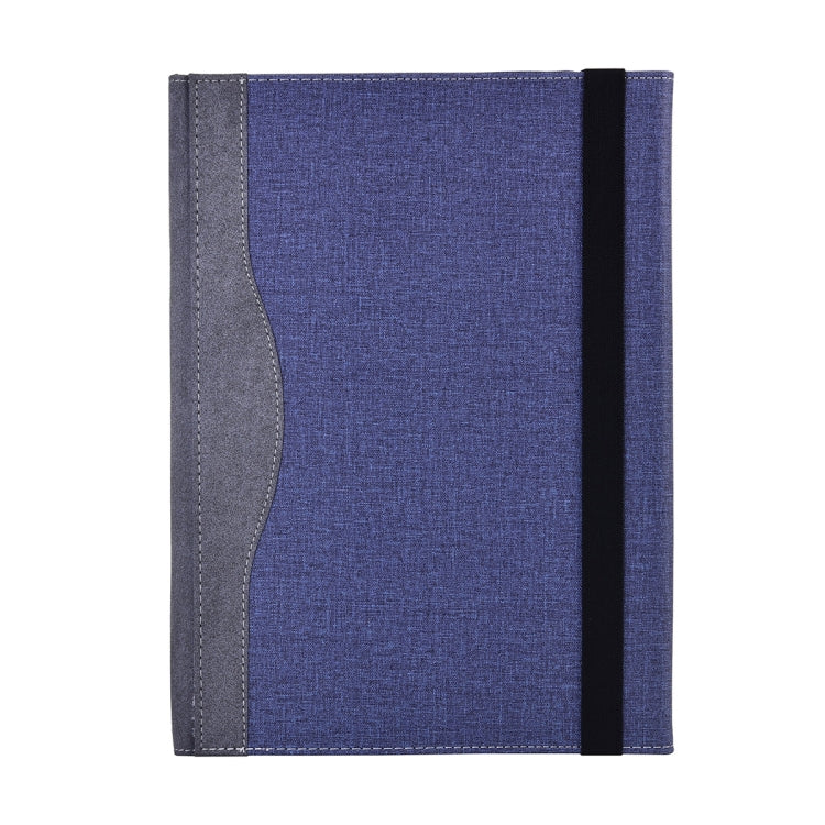 For Lenovo ThinkPad X1 Yoga Gen 7 14 inch Cloth Texture Laptop Leather Protective Case(Deep Blue)