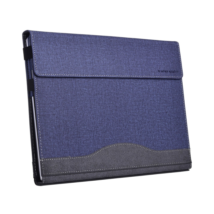 For Lenovo ThinkPad X1 Yoga Gen 7 14 inch Cloth Texture Laptop Leather Protective Case(Deep Blue)