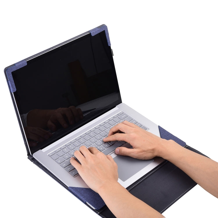 For Lenovo ThinkPad X1 Yoga Gen 7 14 inch Cloth Texture Laptop Leather Protective Case(Deep Blue)