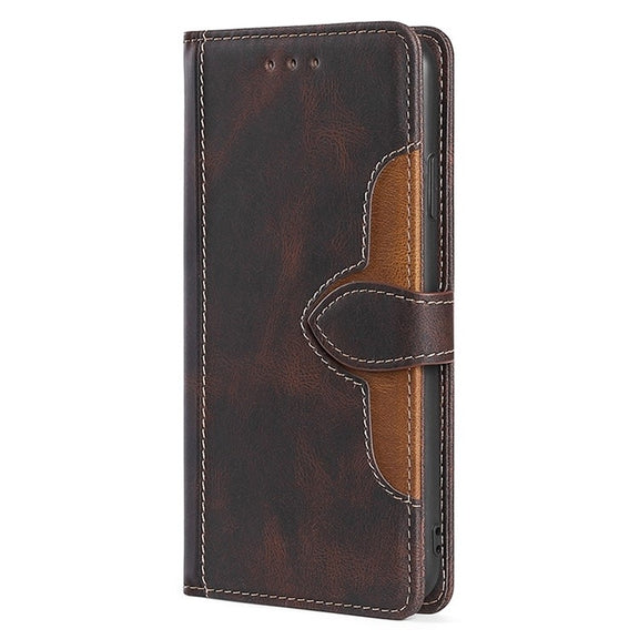 For Motorola Edge 5G 2024 Skin Feel Magnetic Buckle Leather Phone Case(Brown)