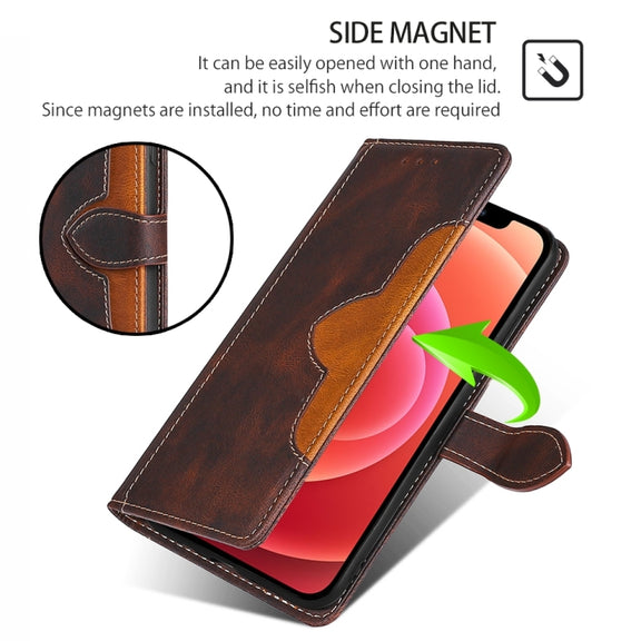For Motorola Edge 5G 2024 Skin Feel Magnetic Buckle Leather Phone Case(Brown)