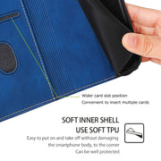 For Motorola Edge 5G 2024 Skin Feel Magnetic Buckle Leather Phone Case(Blue)