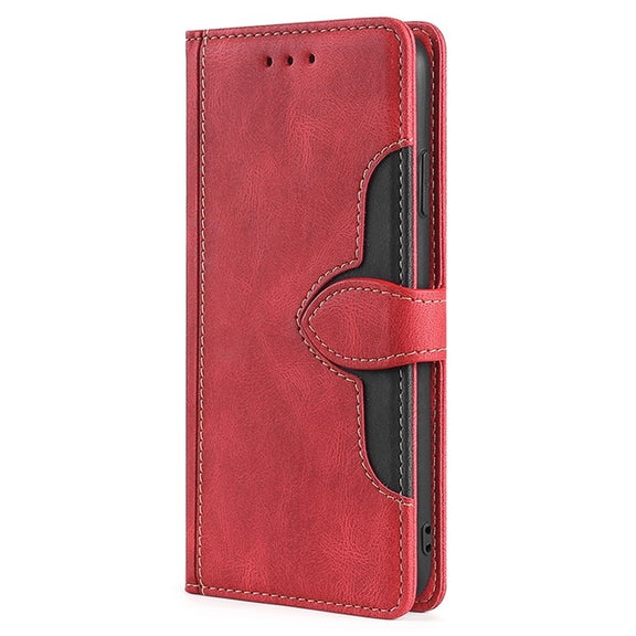 For Motorola Edge 5G 2024 Skin Feel Magnetic Buckle Leather Phone Case(Red)