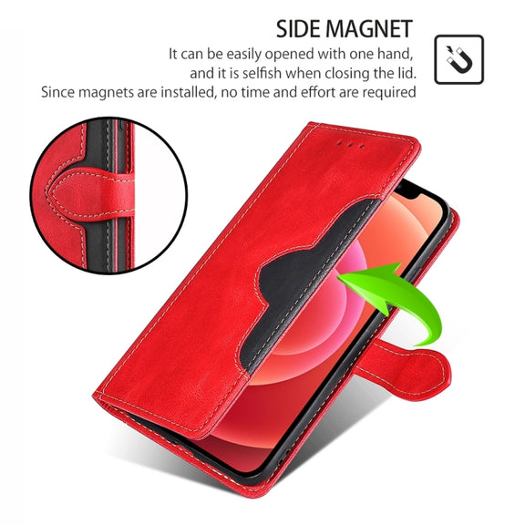 For Motorola Edge 5G 2024 Skin Feel Magnetic Buckle Leather Phone Case(Red)