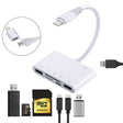 AJ-108PRO 6 in 2 USB-C / Type-C + 8 Pin Interface Multi-function Camera Card Reader(White) - U Disk & Card Reader by PMC TechLife | Online Shopping South Africa | PMC TechLife | Buy Now Pay Later Mobicred