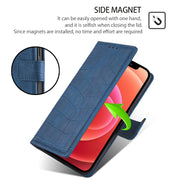 For Motorola Edge 5G 2024 Skin Feel Crocodile Magnetic Clasp Leather Phone Case(Blue)