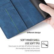 For Motorola Edge 5G 2024 Skin Feel Crocodile Magnetic Clasp Leather Phone Case(Blue)