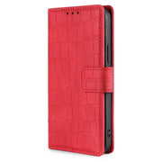 For Motorola Edge 5G 2024 Skin Feel Crocodile Magnetic Clasp Leather Phone Case(Red)