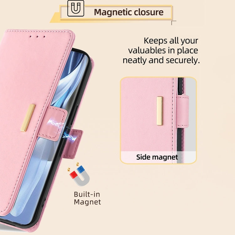 For Huawei Pura 70 5G Crossbody Chain Leather Phone Case(Pink)