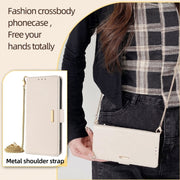 For Huawei Pura 70 5G Crossbody Chain Leather Phone Case(White)