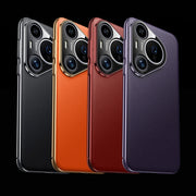 For Huawei Pura 70 Pro / Pro+ Litchi Texture Genuine Leather Phone Case(Dark Purple)