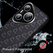 For Huawei Pura 70 Pro / Pro+ Plain Leather Printed Cooling Phone Case(Brown)