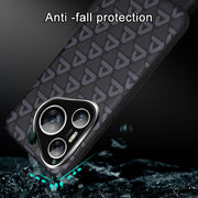 For Huawei Pura 70 Plain Leather Printed Cooling Phone Case(Brown)