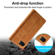 For iPhone 16e LC.IMEEKE Strong Magnetism Microfiber Leather Phone Case(Brown)