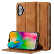For iPhone 16 Plus LC.IMEEKE Strong Magnetism Microfiber Leather Phone Case(Brown) - iPhone 16 Plus Cases by LC.IMEEKE | Online Shopping South Africa | PMC TechLife | Buy Now Pay Later Mobicred