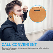For iPhone 16 Plus LC.IMEEKE Strong Magnetism Microfiber Leather Phone Case(Brown)