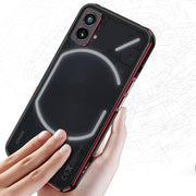 For Nothing Phone 2a Aurora Series Metal Frame Protective Phone Case(Black Silver)