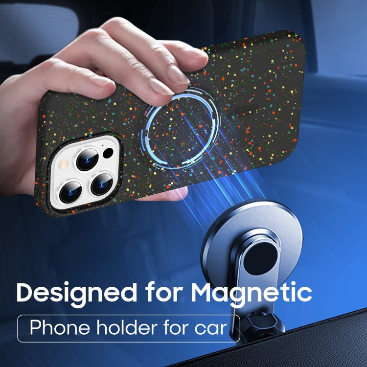 For iPhone 16 Pro Colorful Frosted Magsafe PC Hybrid TPU Phone Case(Blue)