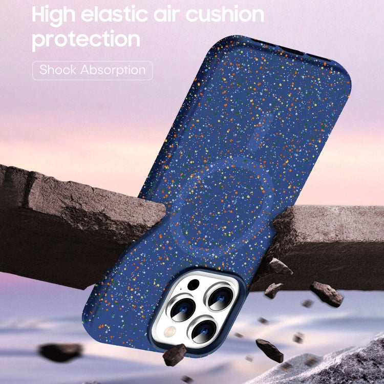 For iPhone 16 Pro Colorful Frosted Magsafe PC Hybrid TPU Phone Case(Blue)