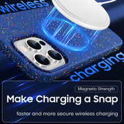 For iPhone 16 Colorful Frosted Magsafe PC Hybrid TPU Phone Case(Blue)