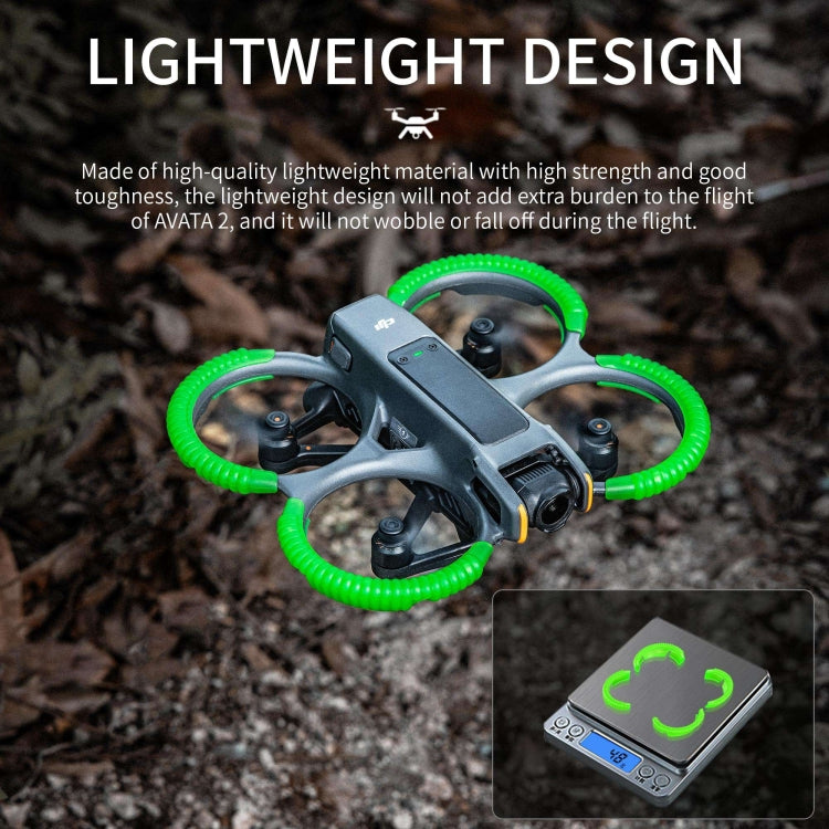 For DJI AVATA 2 STARTRC Propeller TPU Protective Guard Anti-collision Ring Cover(Fluorescent Green)