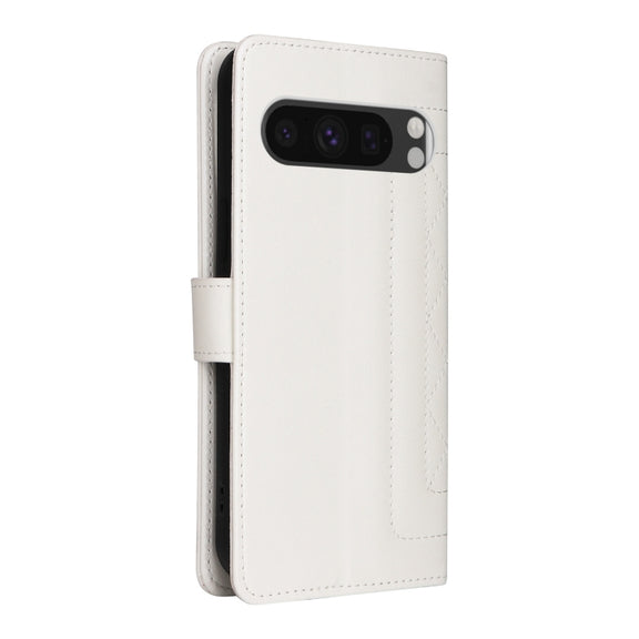 For Google Pixel 9 Diamond Lattice Leather Flip Phone Case(White)