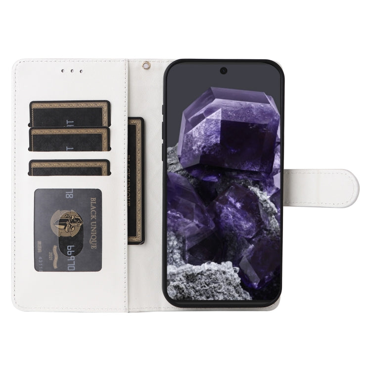 For Google Pixel 9 Diamond Lattice Leather Flip Phone Case(White)
