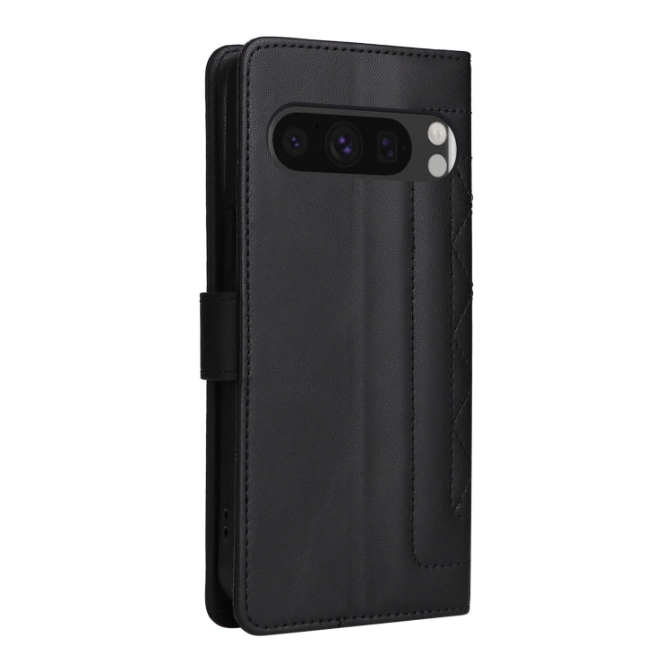 For Google Pixel 9 Diamond Lattice Leather Flip Phone Case(Black)