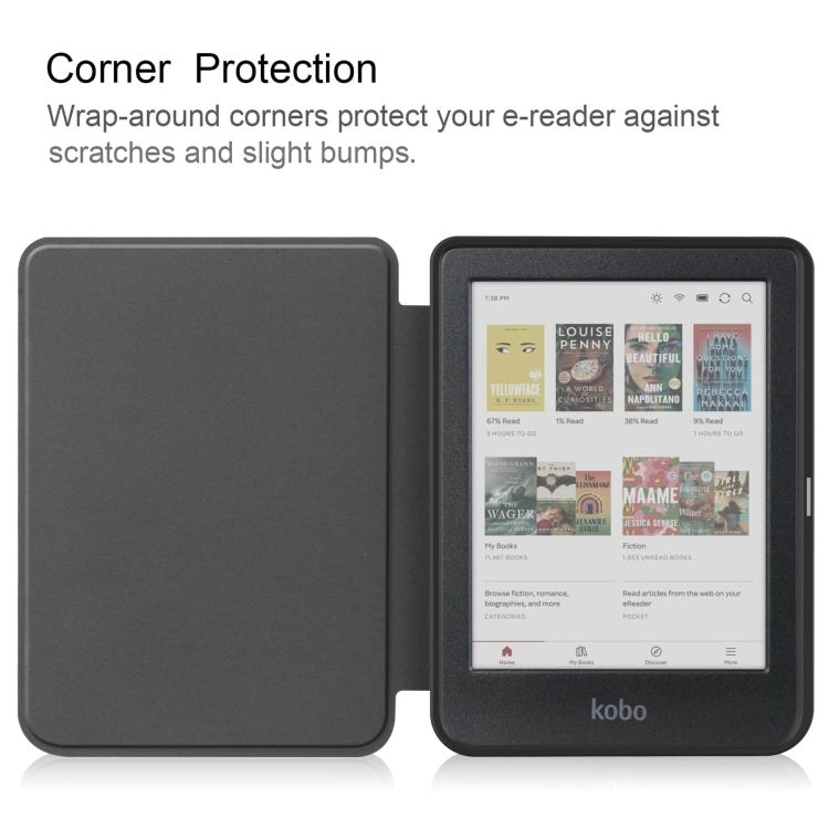 For KOBO Clara Colour 2024 / BW Painted Voltage Caster TPU Leather Smart Tablet Case(Milky Way)
