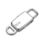 JNN S20 Zinc Alloy Keychain Voice Recorder, Memory:32GB(Silver)