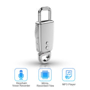 JNN S20 Zinc Alloy Keychain Voice Recorder, Memory:4GB(Silver)