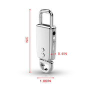 JNN S20 Zinc Alloy Keychain Voice Recorder, Memory:32GB(Silver)